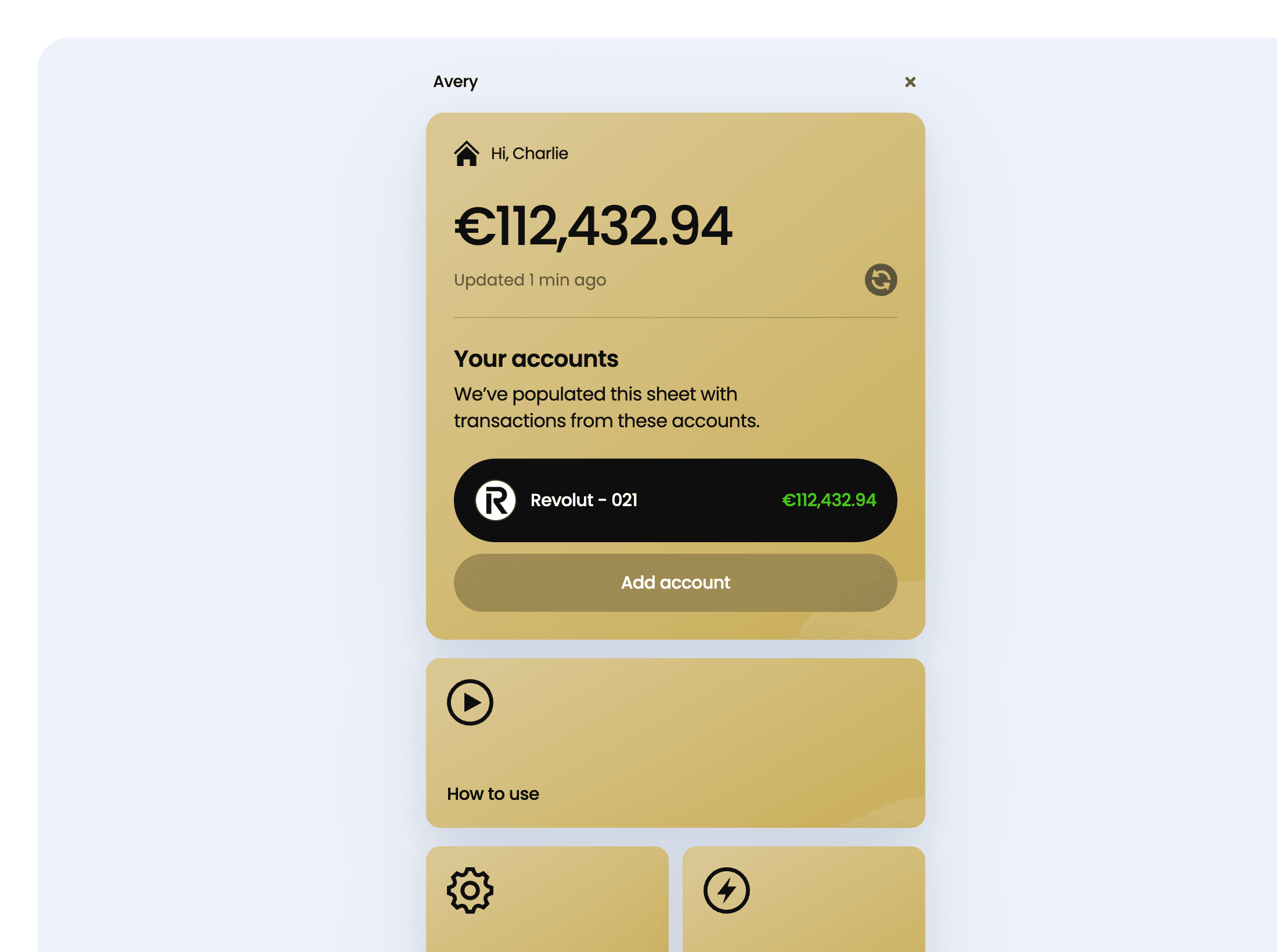 Bank sync, AI sorting, custom rules.